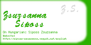 zsuzsanna siposs business card